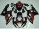 2005-2006 Suzuki GSXR 1000 Motorcycle Fairings - Red Silver Glossy Black Australia