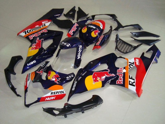 2005-2006 Suzuki GSXR 1000 Motorcycle Fairings - Dark Blue Yellow Red Bull Repsol Australia