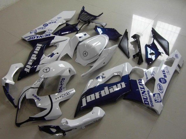 2005-2006 Suzuki GSXR 1000 Motorcycle Fairings - White Dark Blue Jordan Australia