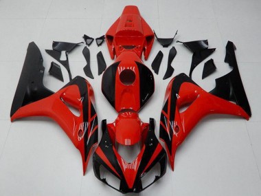 Affordable 2006-2007 Honda CBR1000RR Motorcycle Fairings Kits - Red Glossy Black Australia