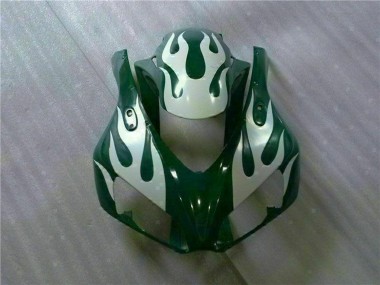 Affordable 2006-2007 Honda CBR1000RR Motorcycle Fairings - White Green Flame Australia