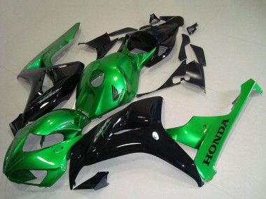 Affordable 2006-2007 Honda CBR1000RR Motorcycle Fairings - Green Glossy Black Australia