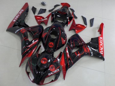 Affordable 2006-2007 Honda CBR1000RR Motorcycle Fairings - Red Glossy Black Bacardi Australia