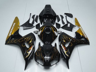 Affordable 2006-2007 Honda CBR1000RR Motorcycle Fairing - Glossy Black Gold Flame Australia