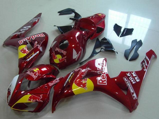 2006-2007 Honda CBR1000RR Motorcycle Fairings - Red Yellow White Red Bull Australia