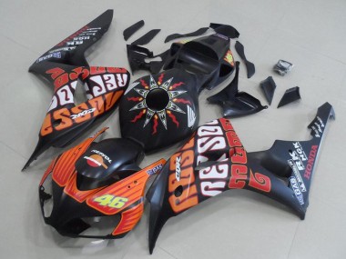 Affordable 2006-2007 Honda CBR1000RR Motorcycle Fairings - Matte Black Orange Rossi 46 Australia