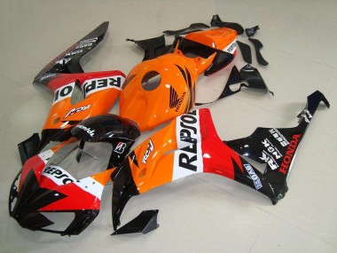 Affordable 2006-2007 Honda CBR1000RR Motorcycle Fairings - Orange White Red Glossy Black New Repsol Australia
