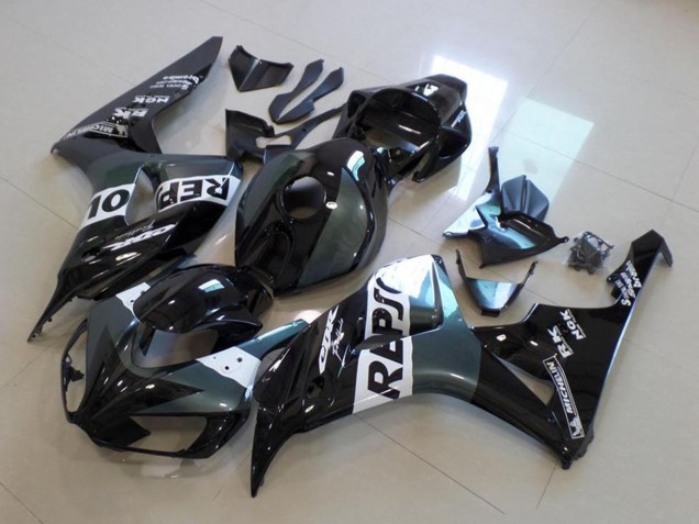 2006-2007 Honda CBR1000RR Motorcycle Fairing - Grey White Glossy Black Repsol Australia