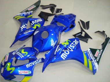 Affordable 2006-2007 Honda CBR1000RR Motorcycle Fairings - Blue Green MoviStar Castrol Australia