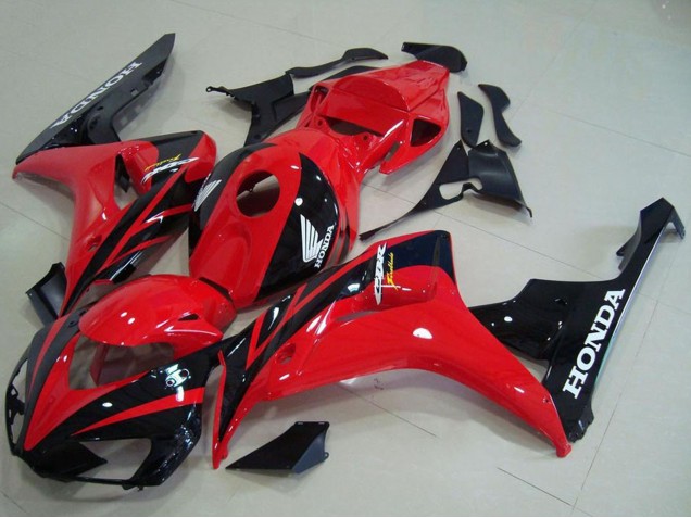 2006-2007 Honda CBR1000RR Motorcycle Fairing Kits - Red Glossy Black Australia
