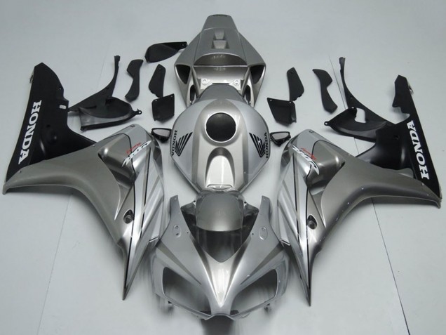 2006-2007 Honda CBR1000RR Motorcycle Fairing - Silver Matte Black Australia