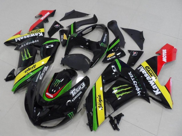 2006-2007 Kawasaki ZX10R Motorcycle Fairings - Glossy Black Red Yellow Green Monster Australia