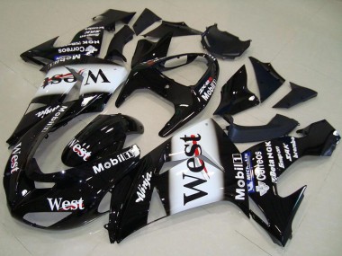 Affordable 2006-2007 Kawasaki ZX10R Motorcycle Fairing - Glossy Black White West Australia