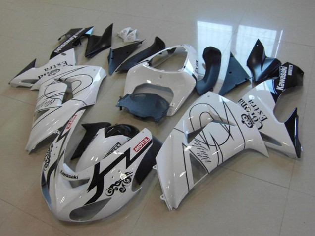 2006-2007 Kawasaki ZX10R Motorcycle Fairings - White Black Red Motul Corona Extra Australia