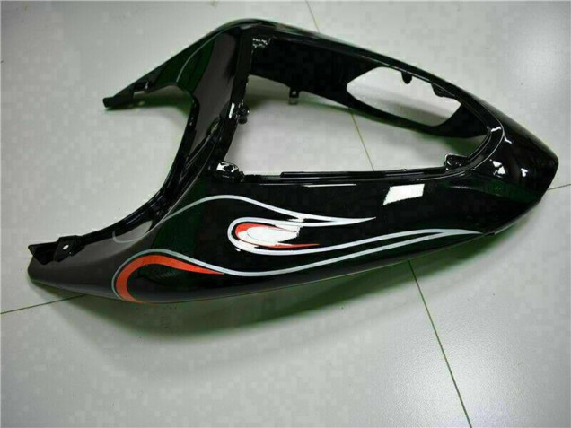 2006-2007 Kawasaki ZX10R Motorcycle Fairing Kits - Glossy Black Red Flame Australia