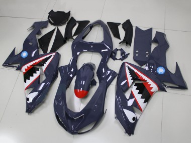 Affordable 2006-2007 Kawasaki ZX10R Motorcycle Fairings - Grey White Red Shark Australia