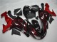 2006-2007 Kawasaki ZX10R Motorcycle Fairing - Glossy Black Red Flame Australia