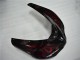 2006-2007 Kawasaki ZX10R Motorcycle Fairing - Glossy Black Red Flame Australia