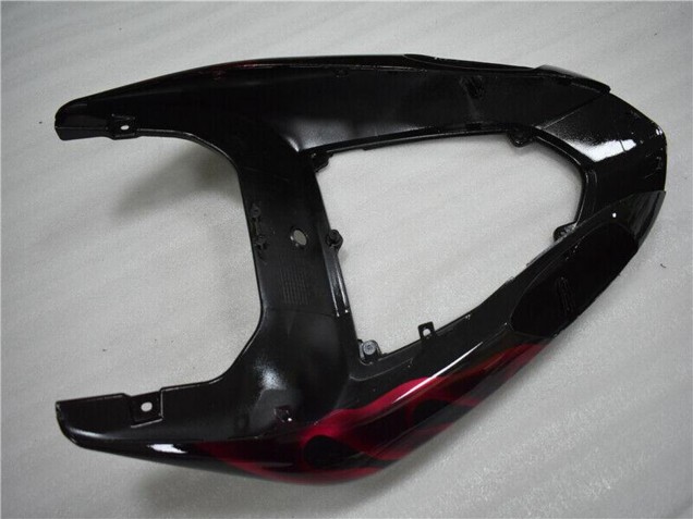 2006-2007 Kawasaki ZX10R Motorcycle Fairing - Glossy Black Red Flame Australia