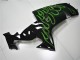 2006-2007 Kawasaki ZX10R Motorcycle Fairings - Glossy Black Green Flame Australia
