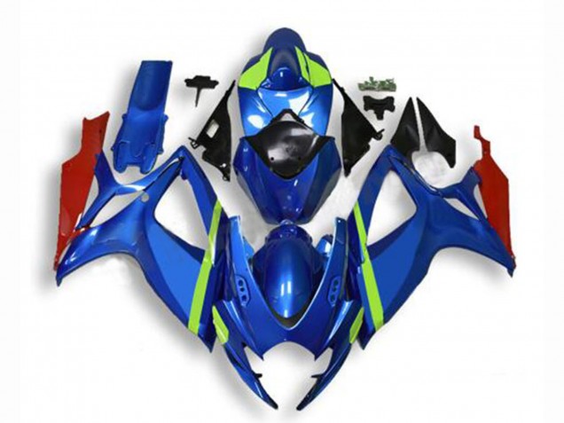 2006-2007 Suzuki GSXR 600/750 Motorcycle Fairings - Blue Green Red Australia