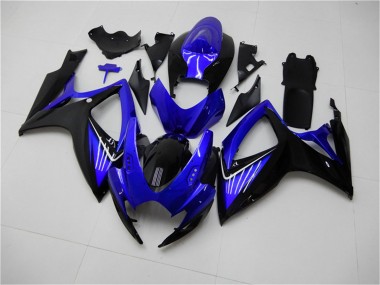Affordable 2006-2007 Suzuki GSXR 600/750 Motorcycle Fairings - Blue Glossy Black Australia