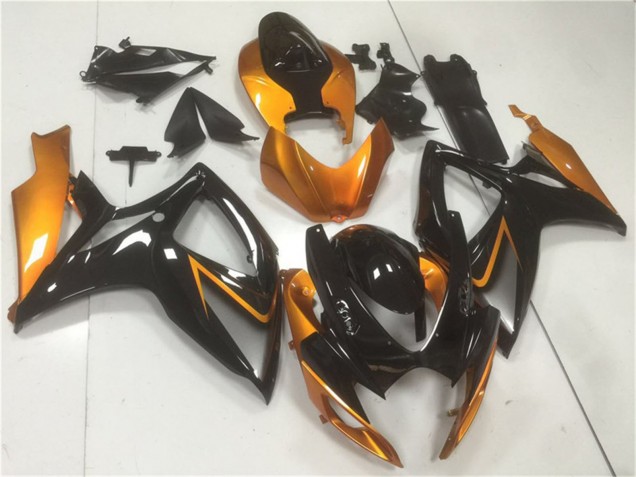 2006-2007 Suzuki GSXR 600/750 Motorcycle Fairings - Orange Glossy Black Australia