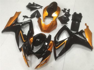Affordable 2006-2007 Suzuki GSXR 600/750 Motorcycle Fairings - Orange Glossy Black Australia