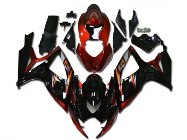 Affordable 2006-2007 Suzuki GSXR 600/750 Motorcycle Fairings - Orange Silver Glossy Black Stripe Australia