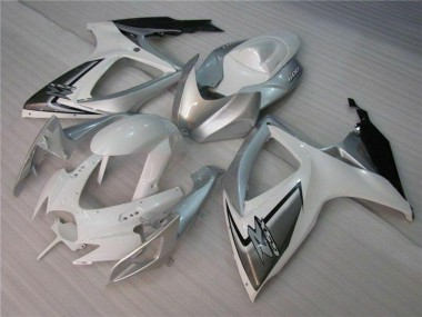 Affordable 2006-2007 Suzuki GSXR 600/750 Motorcycle Fairings - White Silver Australia