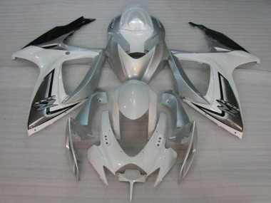 Affordable 2006-2007 Suzuki GSXR 600/750 Motorcycle Fairings - White Silver Australia