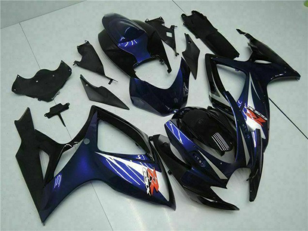 2006-2007 Suzuki GSXR 600/750 Motorcycle Fairings - Glossy Black Blue Australia