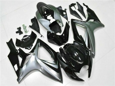 Affordable 2006-2007 Suzuki GSXR 600/750 Motorcycle Fairings - Silver Glossy Black Australia