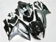 2006-2007 Suzuki GSXR 600/750 Motorcycle Fairings - Silver Glossy Black Australia