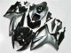 2006-2007 Suzuki GSXR 600/750 Motorcycle Fairings - Silver Glossy Black Australia