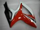 2006-2007 Suzuki GSXR 600/750 Motorcycle Fairings - White Red Glossy Black Stripe Australia