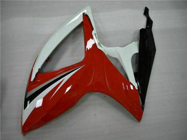 2006-2007 Suzuki GSXR 600/750 Motorcycle Fairings - White Red Glossy Black Stripe Australia