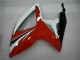 2006-2007 Suzuki GSXR 600/750 Motorcycle Fairings - White Red Glossy Black Stripe Australia