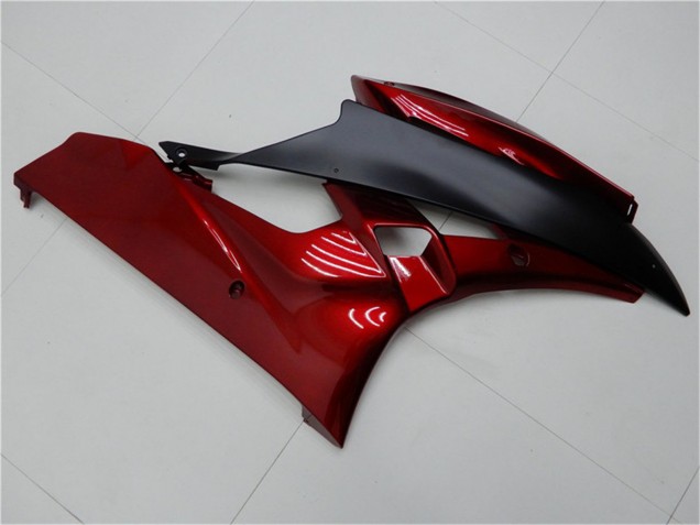 2006-2007 Yamaha YZF R6 Motorcycle Fairing Kits - Red Matte Black Australia