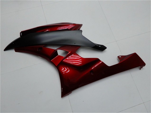 2006-2007 Yamaha YZF R6 Motorcycle Fairing Kits - Red Matte Black Australia