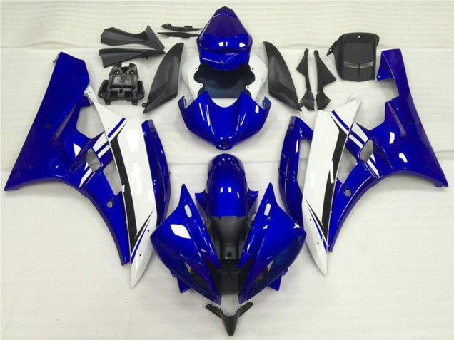 2006-2007 Yamaha YZF R6 Motorcycle Fairings - Blue White Black Australia