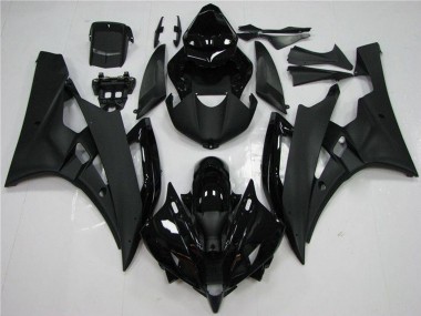 Affordable 2006-2007 Yamaha YZF R6 Motorcycle Fairing - Glossy Black Matte Black Australia