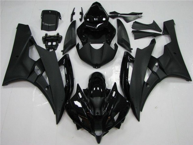 2006-2007 Yamaha YZF R6 Motorcycle Fairing - Glossy Black Matte Black Australia