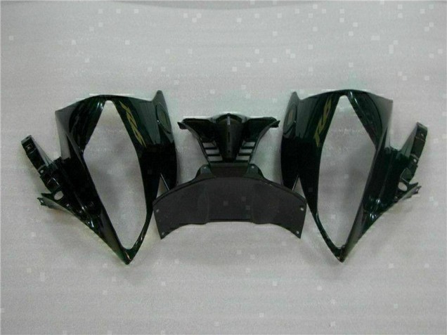 2006-2007 Yamaha YZF R6 Motorcycle Fairings - Glossy Black Matte Black Gold Decals Australia