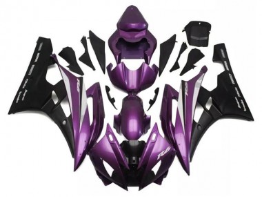 Affordable 2006-2007 Yamaha YZF R6 Motorcycle Fairings - Purple Matte Black Santander Australia