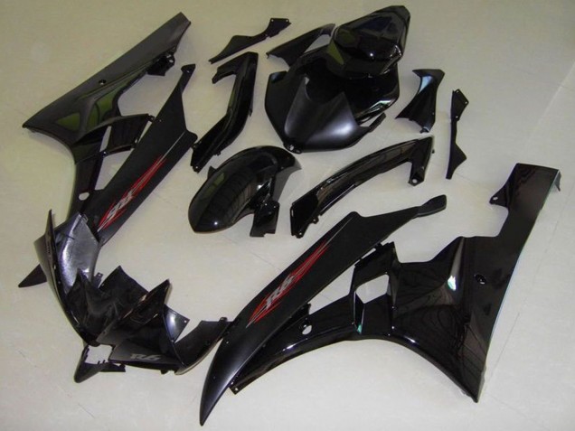 2006-2007 Yamaha YZF R6 Motorcycle Fairings - Glossy Black Matte Black Red OEM Style Australia