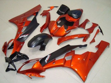 Affordable 2006-2007 Yamaha YZF R6 Motorcycle Fairing Kits - Orange Matte Black Australia