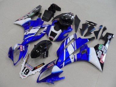 Affordable 2006-2007 Yamaha YZF R6 Motorcycle Fairings - White Blue Glossy Black Fimer Yamalube Australia