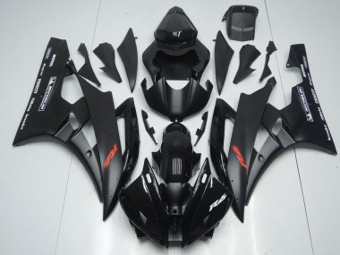 Affordable 2006-2007 Yamaha YZF R6 Motorcycle Fairings - Glossy Black Matte Black Red Motul Michelin Australia