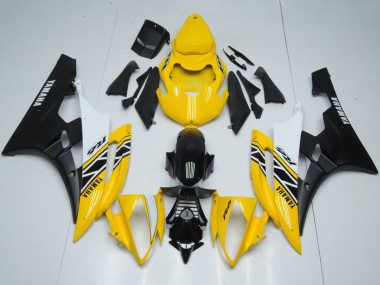 Affordable 2006-2007 Yamaha YZF R6 Motorcycle Fairings - Yellow White Black OEM Style Australia